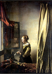 Girl Reading a Letter at an Open Window, 1657